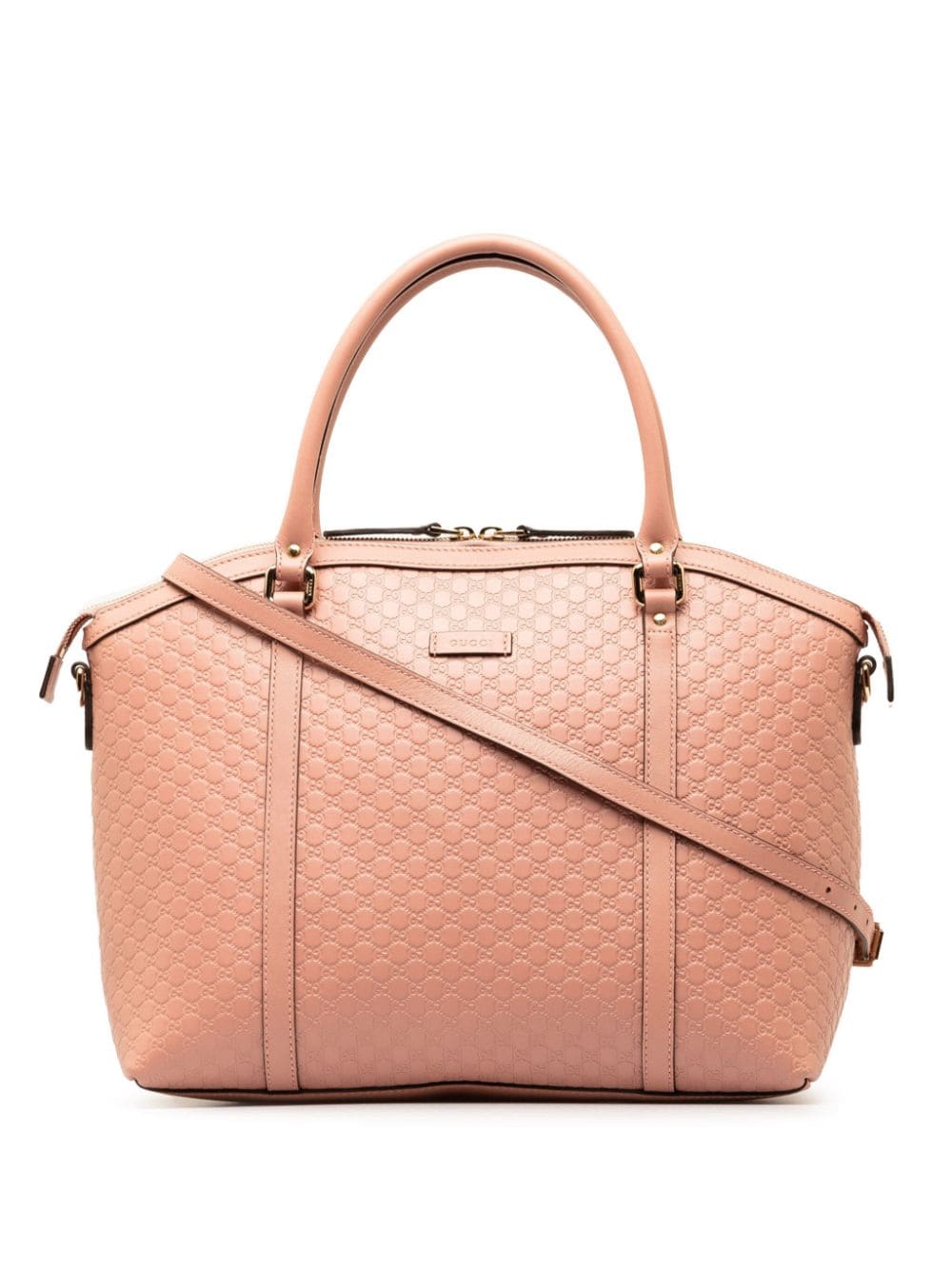 Pre-owned Gucci 2000-2015 Large Microssima Dome Satchel In Pink