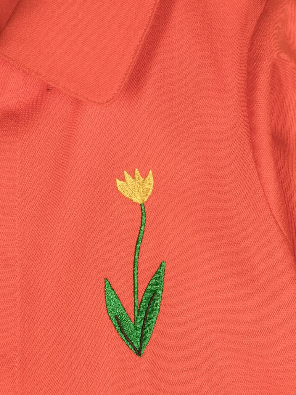 Mini Rodini Jack van biologisch katoen met geborduurde bloemen Rood