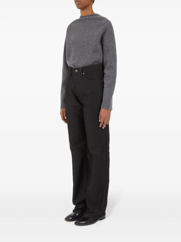 Maison Margiela straight-leg Cotton Jeans | Black | FARFETCH UK