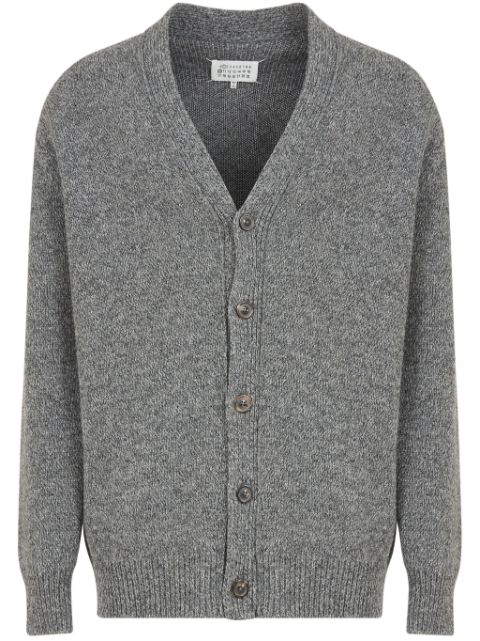 Maison Margiela ribbed-edge wool cardigan Men