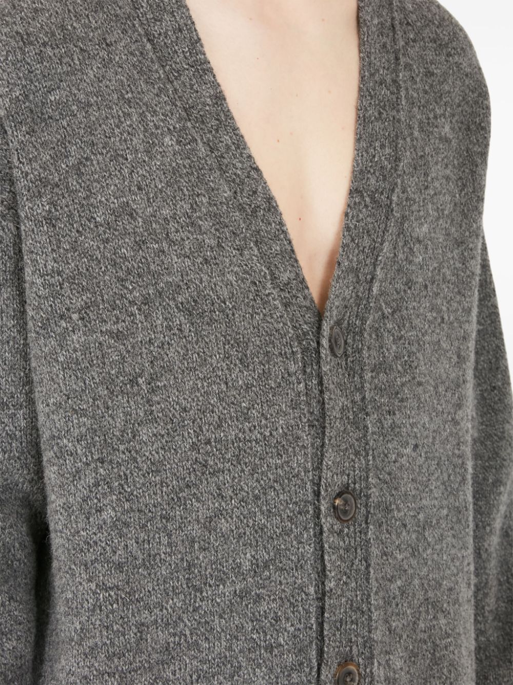 Maison Margiela ribbed-edge wool cardigan Men