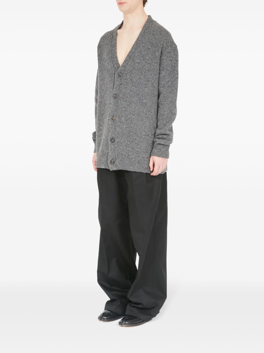 Maison Margiela ribbed-edge wool cardigan Men