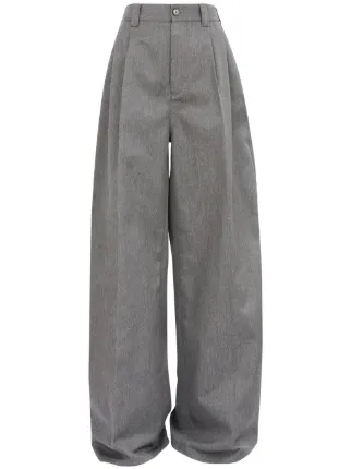 Maison Margiela プリーツディテール パンツ | グレー | FARFETCH JP