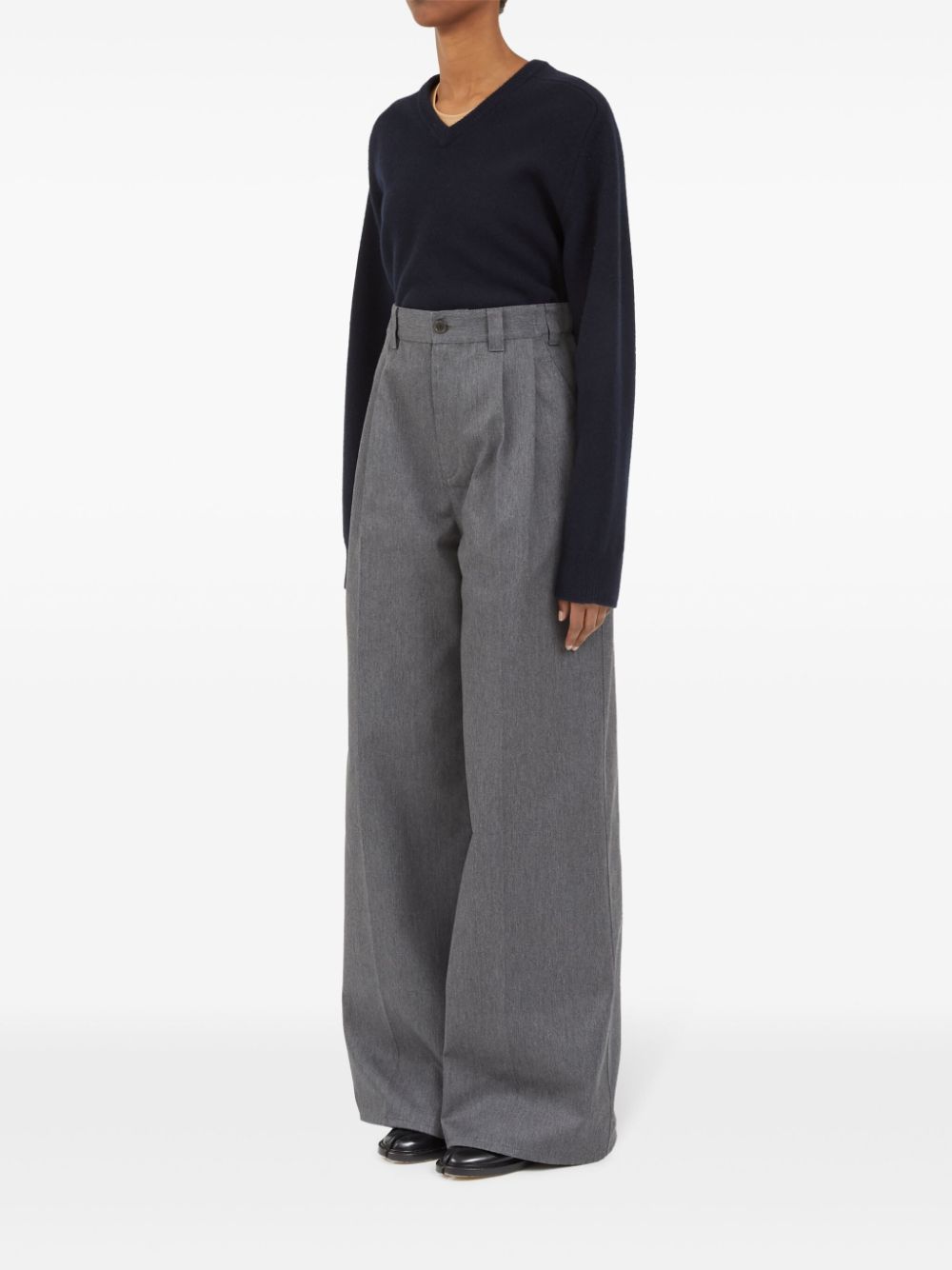 Maison Margiela pleat-detailed twill trousers Women