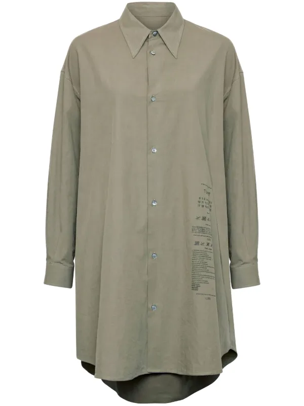 MAISON MARGIELA★素敵！Cotton-poplin shirt dress Maison Margiela cotton-poplin Mini Shirtdress | White | FARFETCH