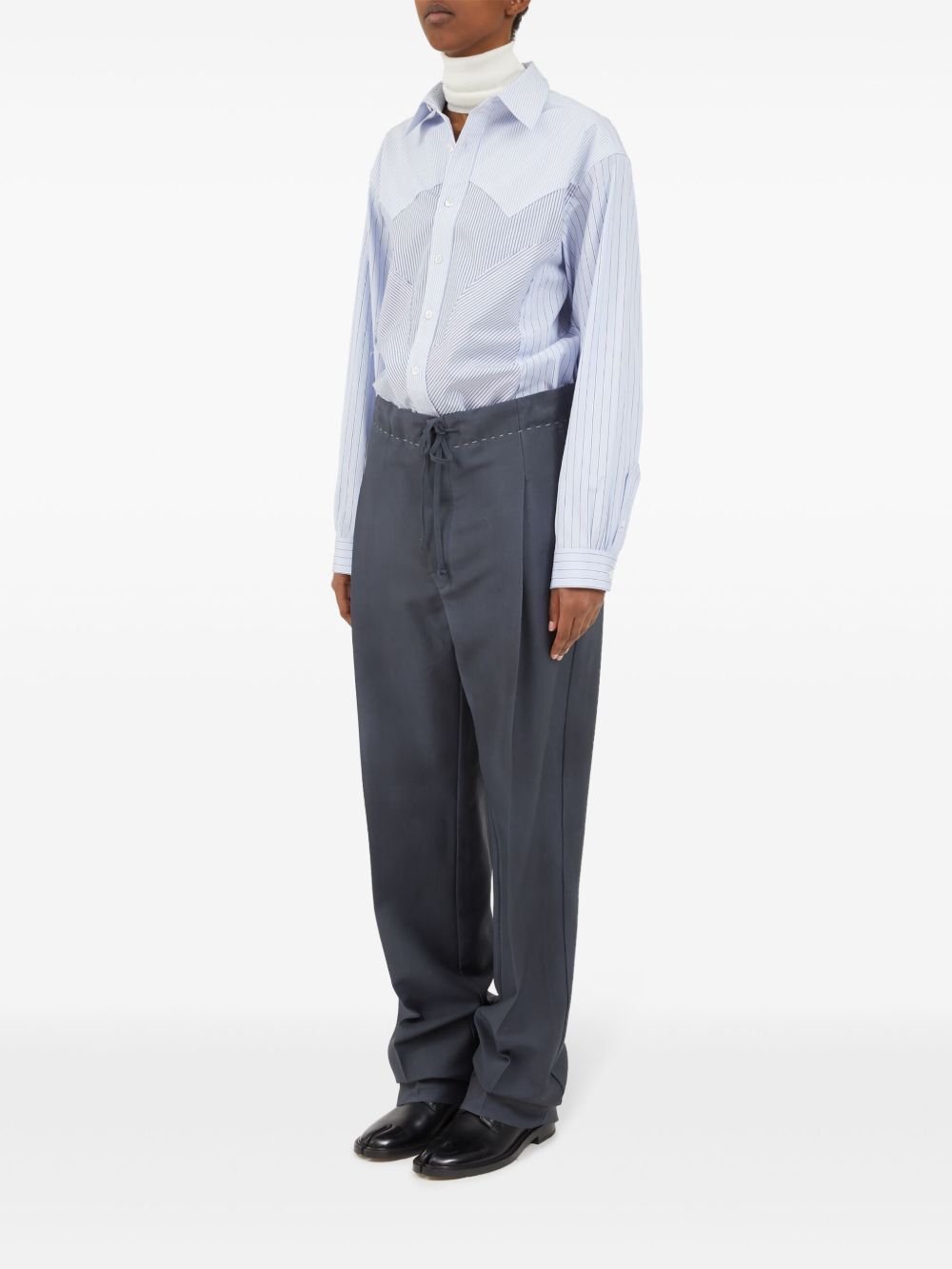 Maison Margiela moire-effect straight-leg trousers Women