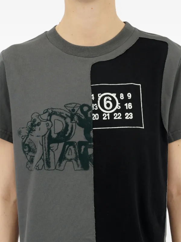 MM6 Maison Margiela パネル Tシャツ | グレー | FARFETCH JP