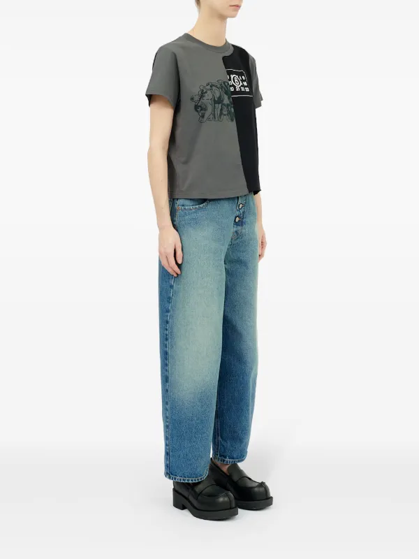 MM6 Maison Margiela パネル Tシャツ | グレー | FARFETCH JP