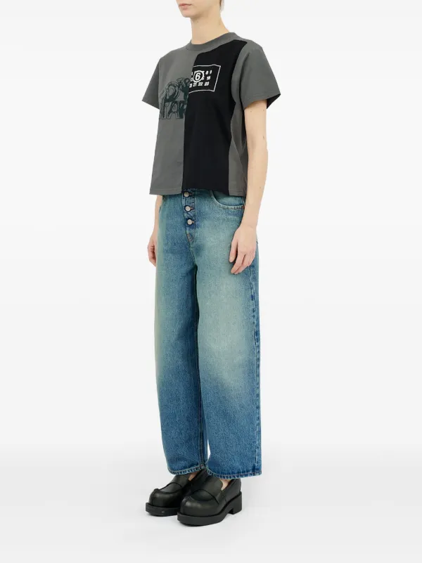 MM6 Maison Margiela パネル Tシャツ | グレー | FARFETCH JP
