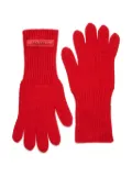 MAX&Co. Kids logo-patch knitted gloves - Red