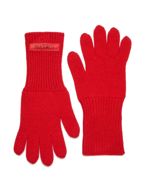MAX&Co. Kids logo-patch knitted gloves