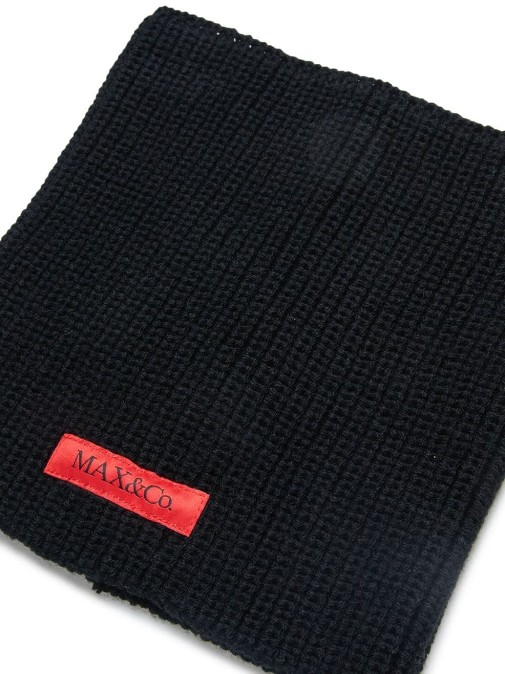 Shop Max & Co Logo-patch Knitted Snood In Black