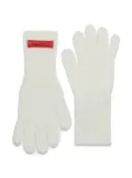 MAX&Co. Kids logo-patch gloves - White