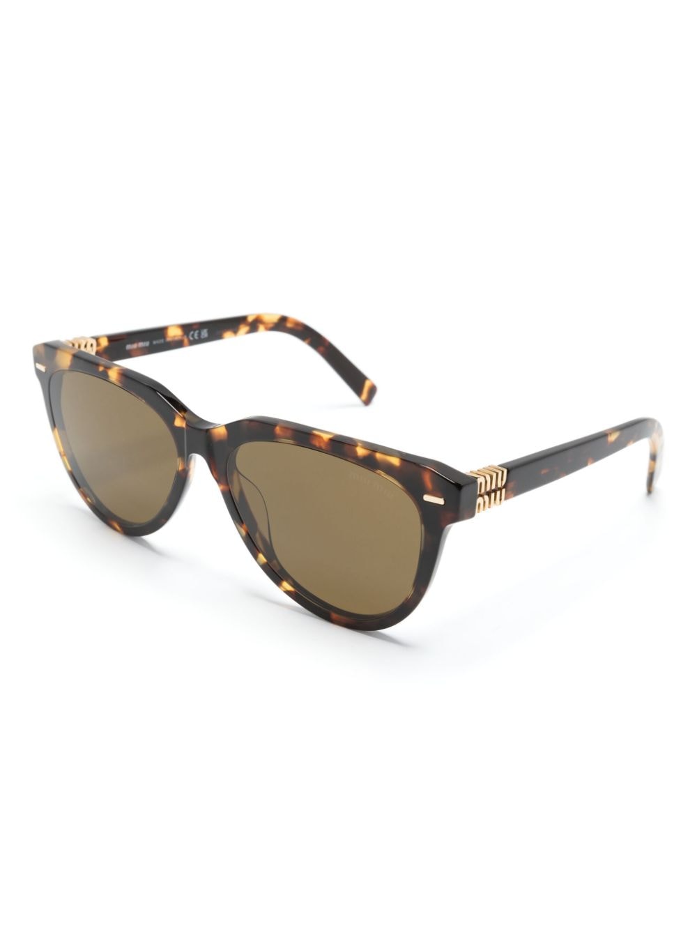 Miu Miu Eyewear Zonnebril met schildpadschild-design - Bruin