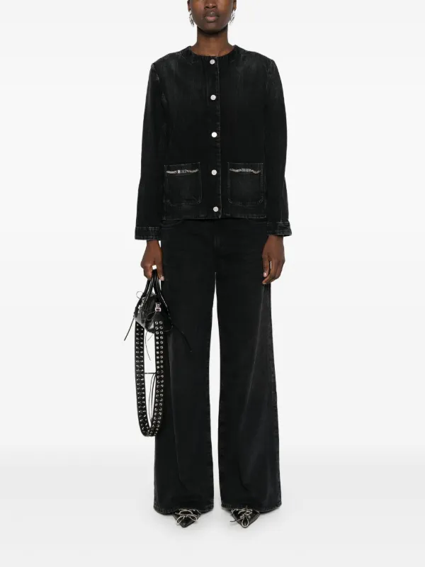 Givenchy チェーンディテール デニムジャケット | ブラック | FARFETCH JP
