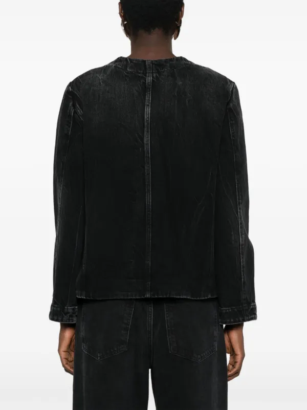 【GIVENCHY】チェーンディテール デニム ノーカラー ジャケット Givenchy チェーンディテール デニムジャケット | ブラック