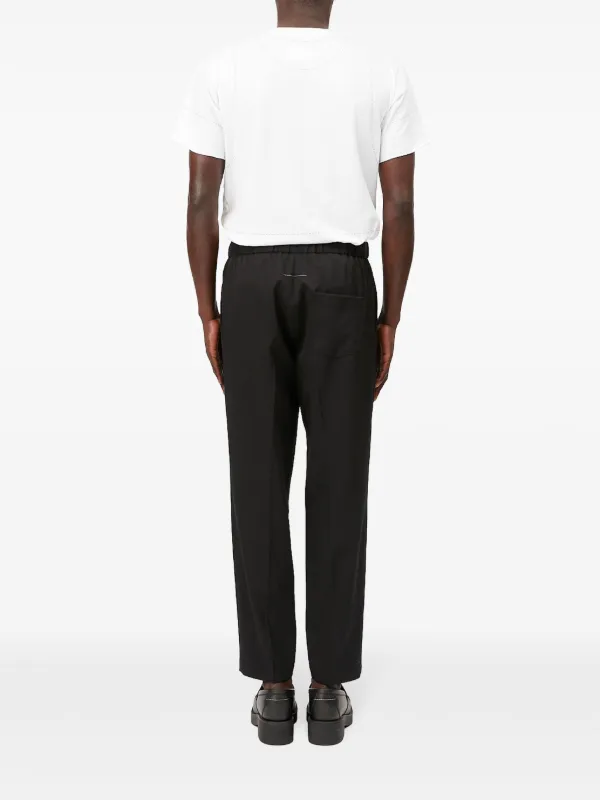 MM6 Maison Margiela ドローストリング クロップドパンツ | ブラック