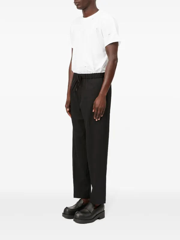 MM6 Maison Margiela ドローストリング クロップドパンツ | ブラック