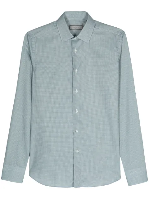 Canali check-print cotton shirt 