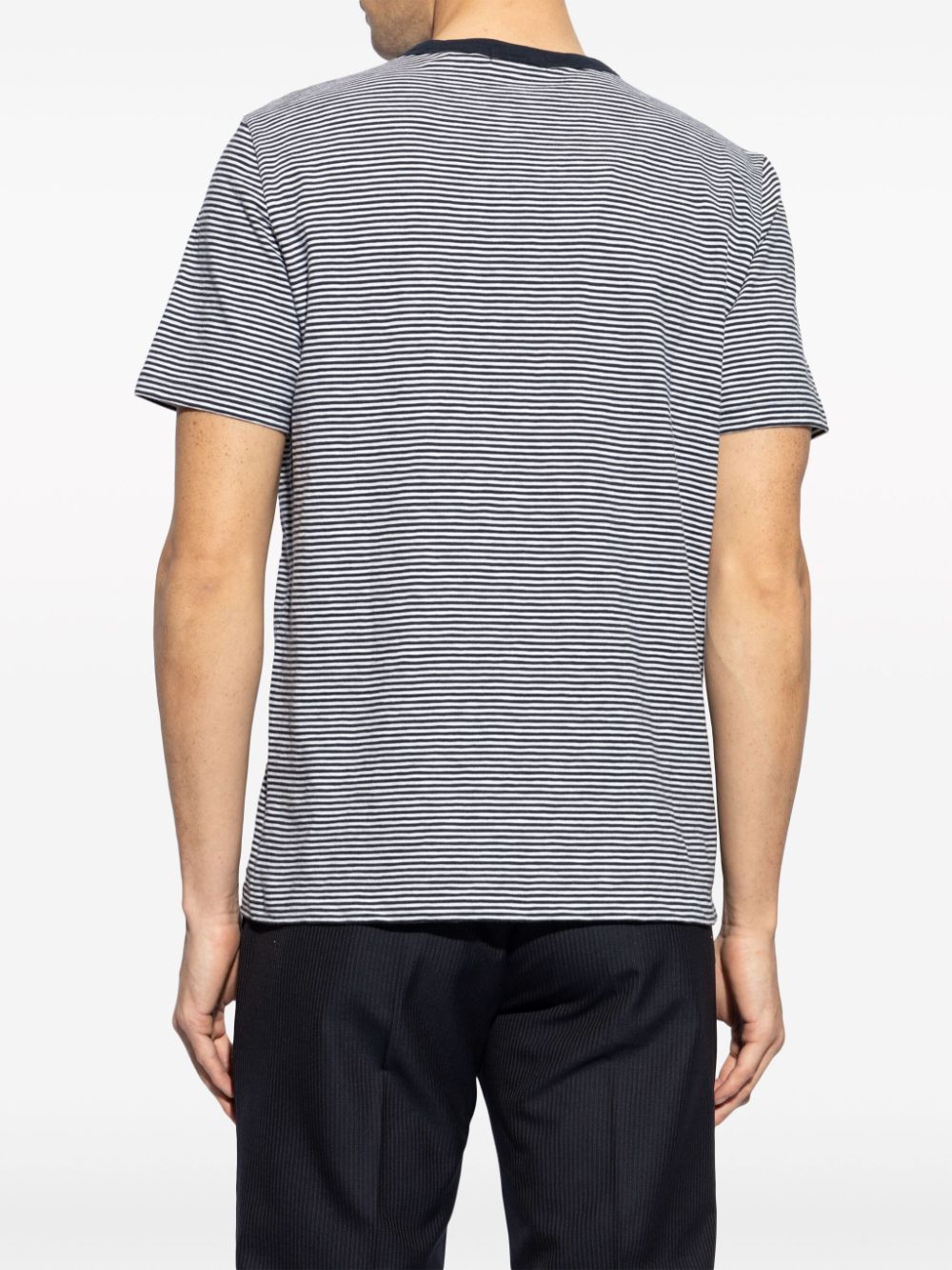 Shop Theory Striped Cotton T-shirt In White