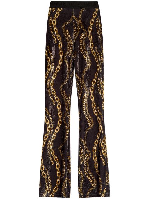 Versace Jeans Couture chain-print flared leggings