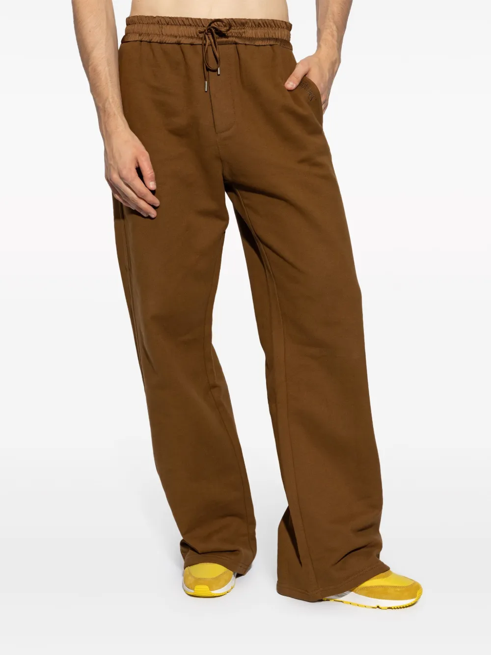 Saint Laurent Katoenen trainingsbroek Bruin