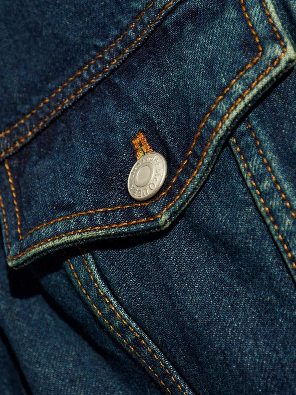 Alexander McQueen Denim jack Blauw