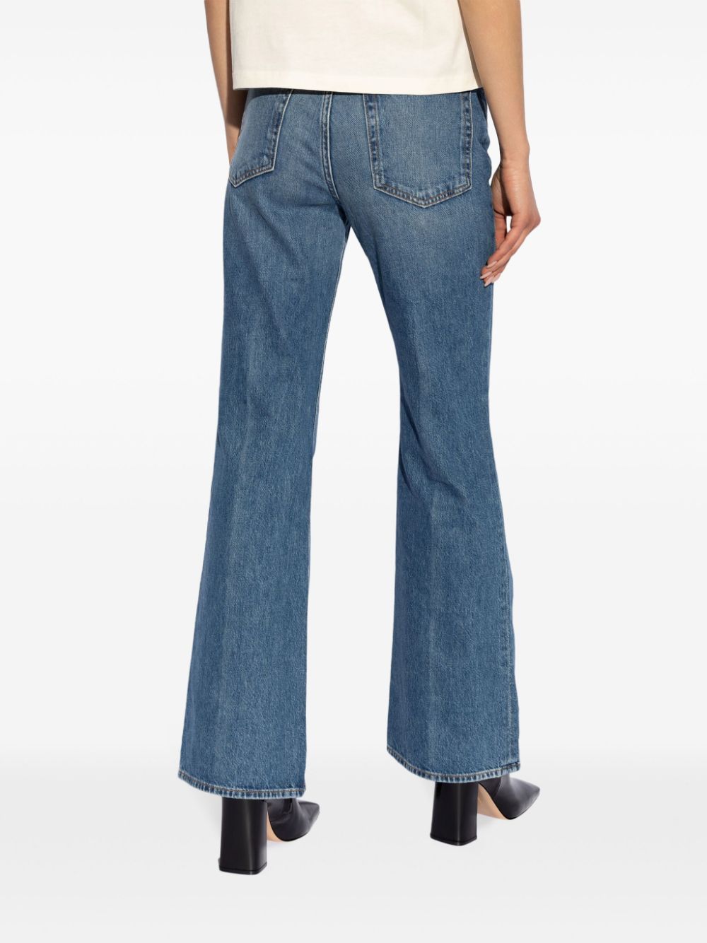 Shop Ulla Johnson Martine High-rise Flared Jeans In Blue