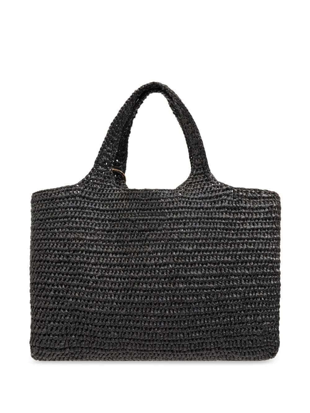 Shop Ulla Johnson Kamari Interwoven Tote Bag In Black