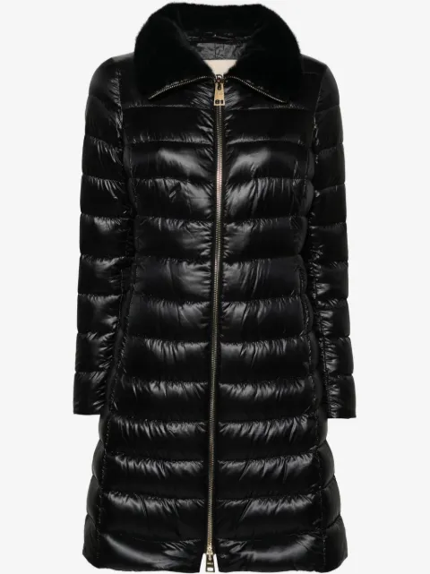 Herno manteau à col en fourrure artificielle