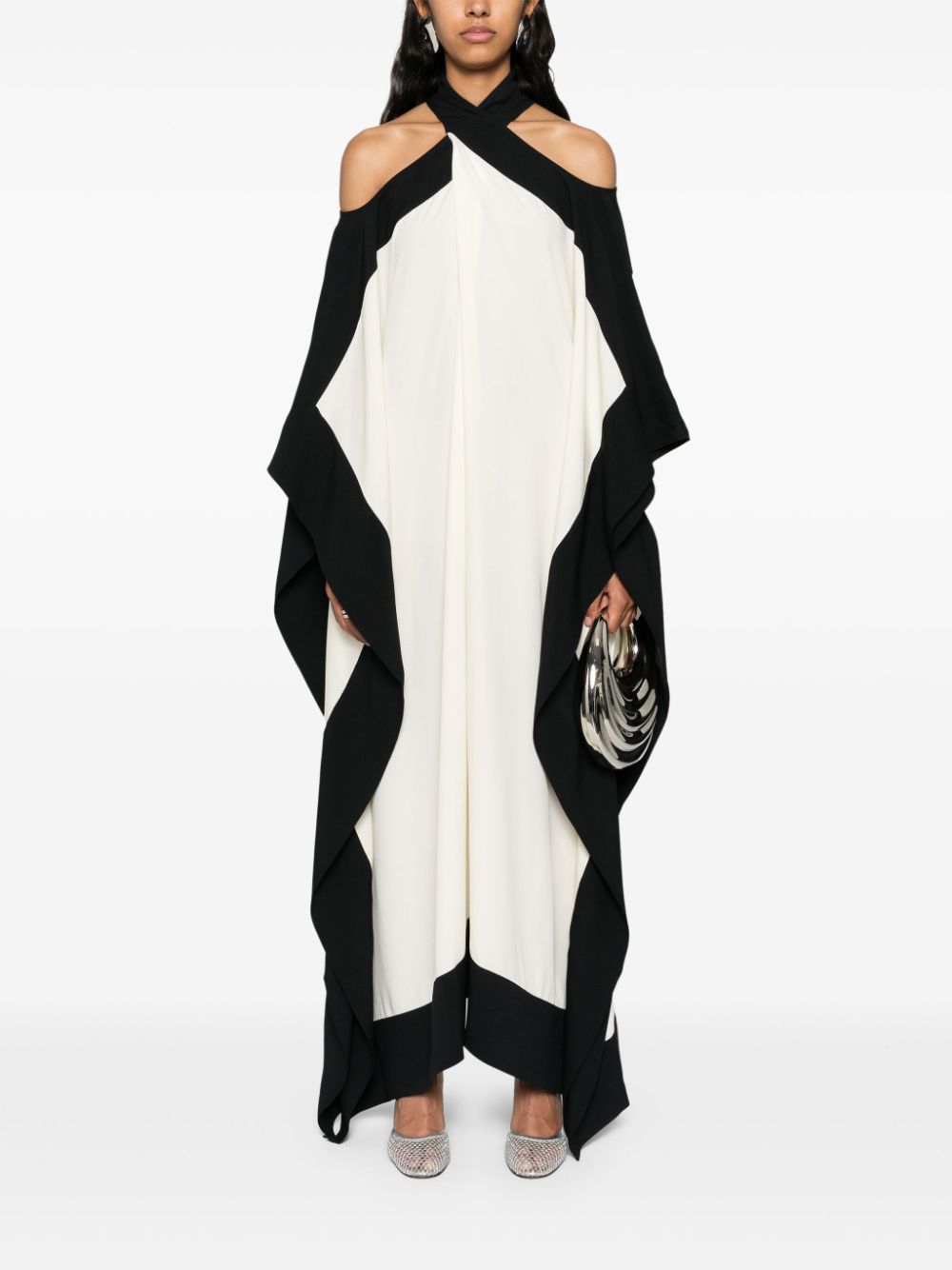 Taller Marmo Maxi-jurk met keyhole - Wit