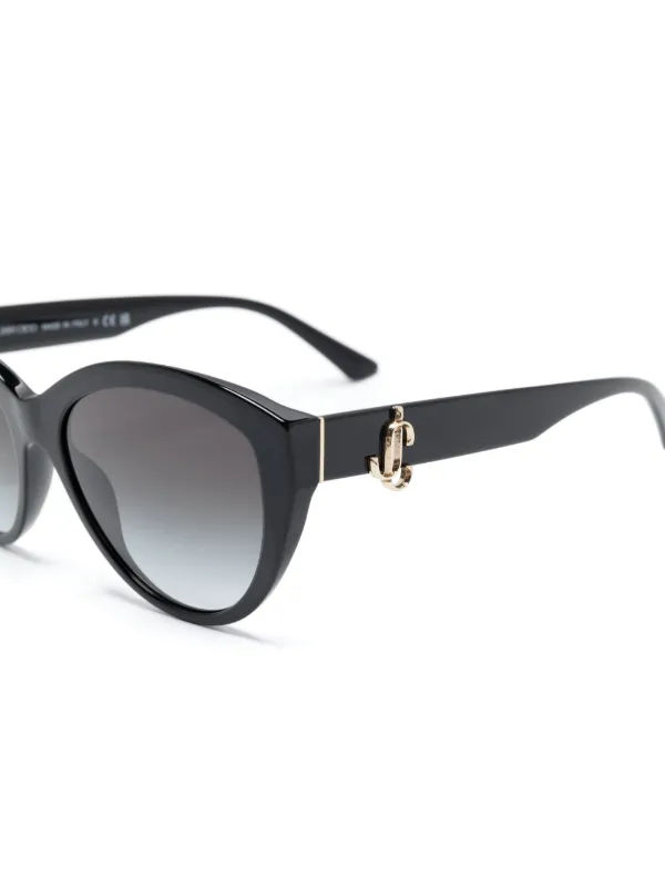 新品未使用 ジミーチュウ レディース サングラス 黒 金具 Jimmy Choo ブラック ラウンドフレームサングラス ジミー チュー JIMMY