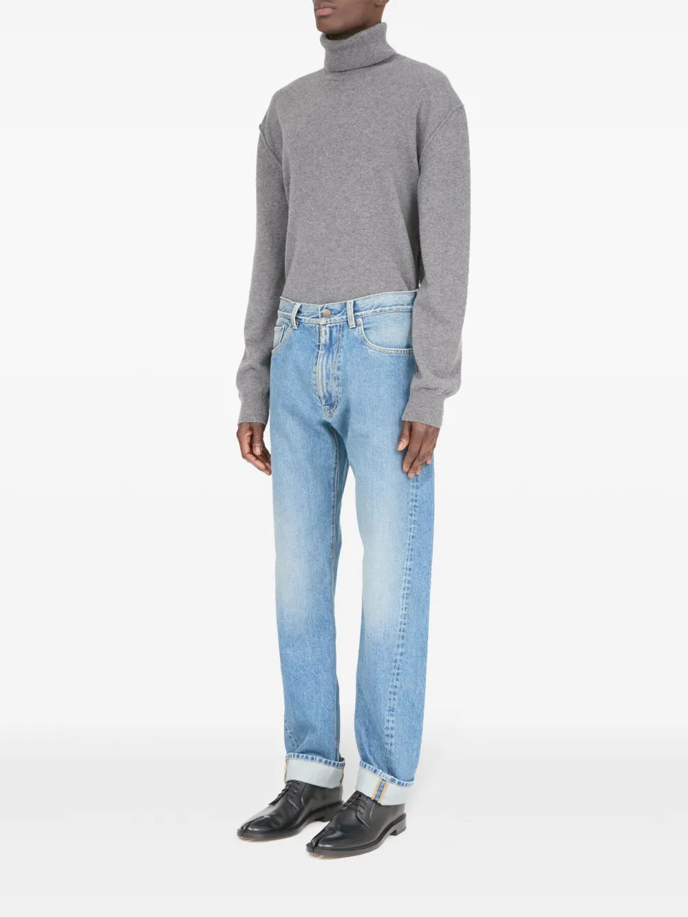 Affordable Maison Margiela Turn-up cotton jeans Men