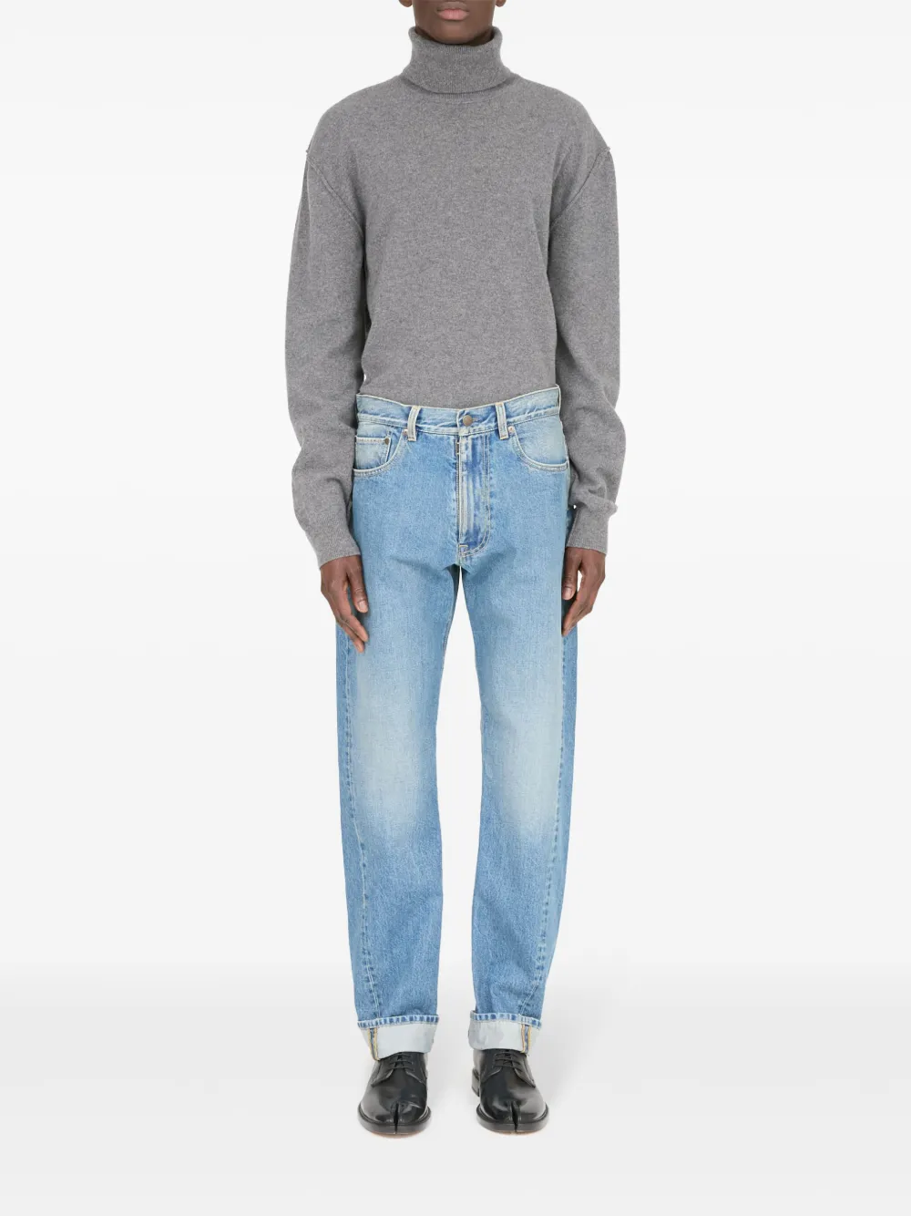 Affordable Maison Margiela Turn-up cotton jeans Men