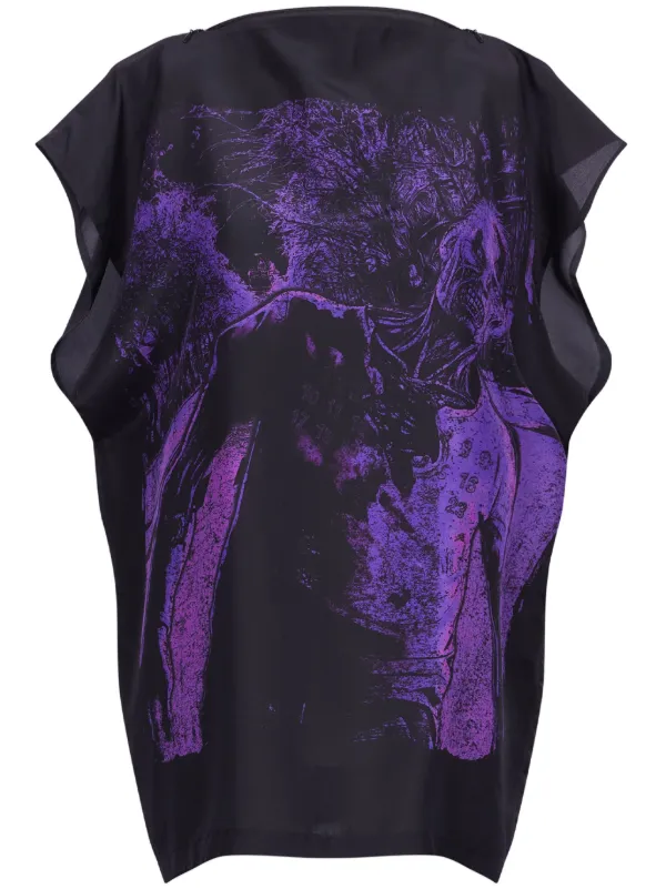 MM6 Maison Margiela ノースリーブ ラッフルブラウス | ブラック