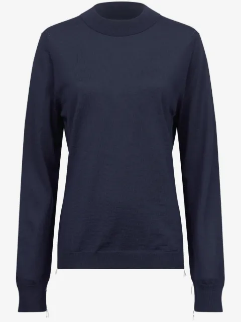 Maison Margiela pull en laine à bords nervurés