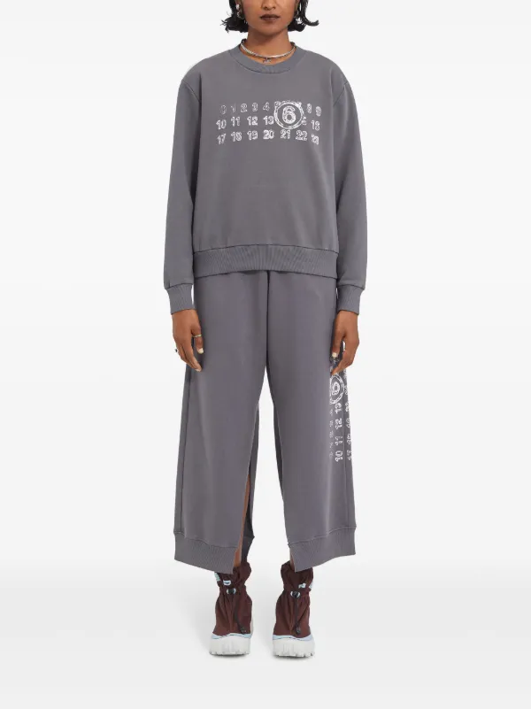 スウェット・トレーナー MM6  NUMERICAL LOGO PRINT SWEATSHIRT MM6 Maison Margiela Numbers Crewneck | Black | Canoe Club