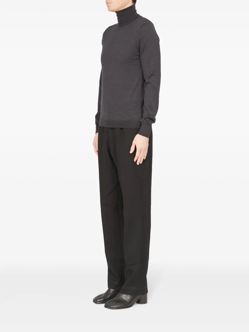 Maison Margiela roll neck four-stitch wool sweatshirt Men