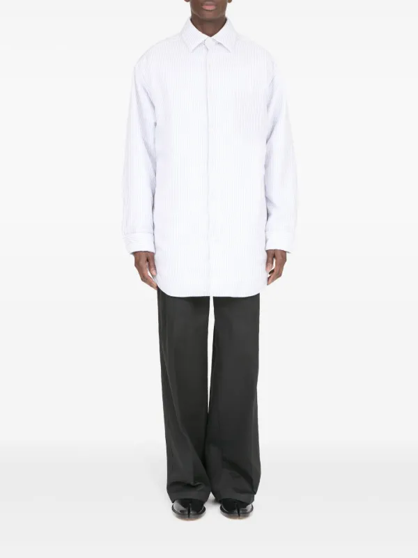 Maison Margiela ストライプ シャツ | ホワイト | FARFETCH JP