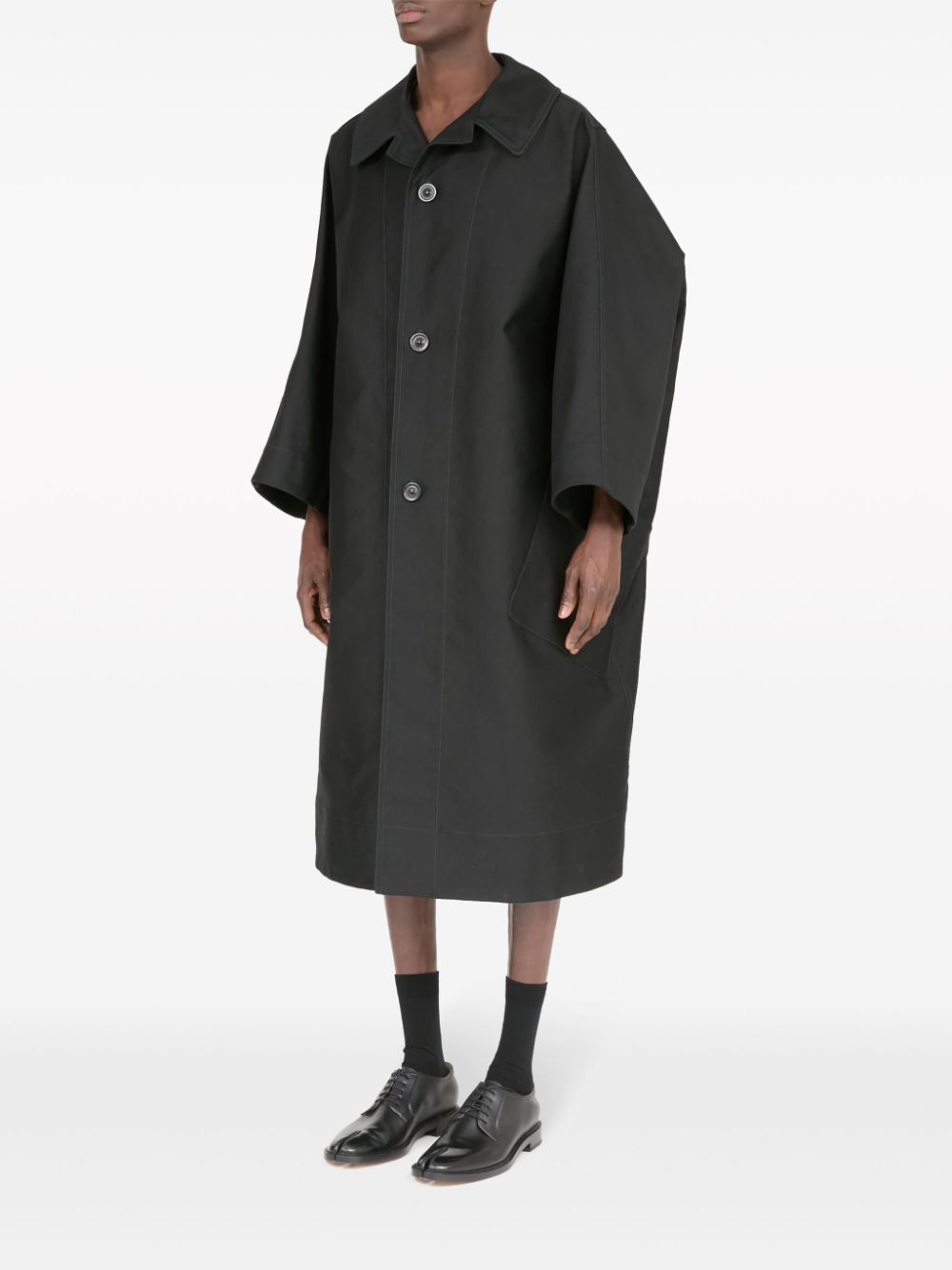 Maison Margiela Cocoon long cotton coat Men