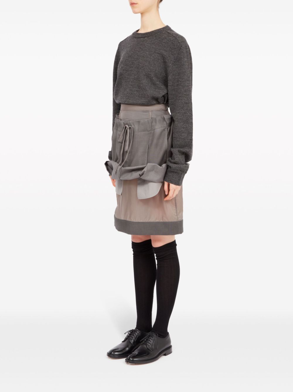 Affordable Maison Margiela layered mohair-wool skirt Women