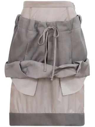 Maison Margielaレイヤード スカート Maison Margiela レイヤード スカート | グレー | FARFETCH JP