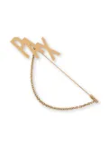 Moschino Pax chain-detail brooch - Gold