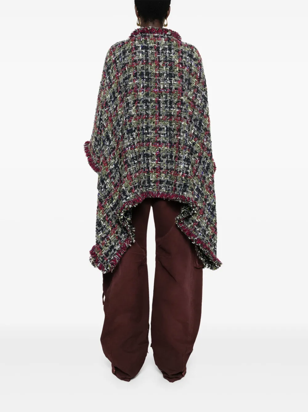 Affordable ETRO tweed buttoned cape Women
