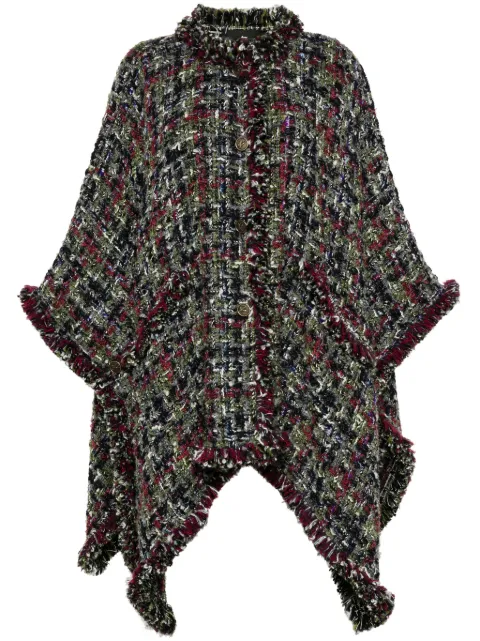 ETRO tweed buttoned cape