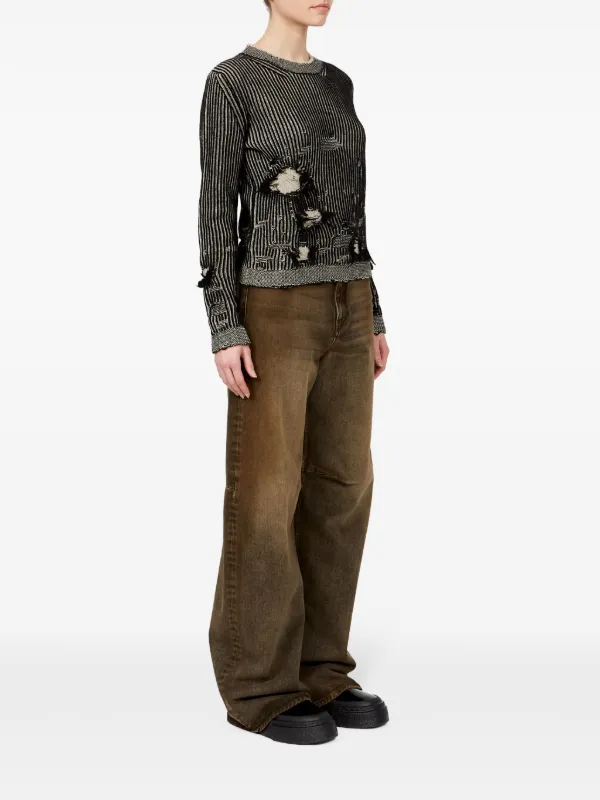 MM6 Maison Margiela ダメージ セーター | グレー | FARFETCH JP