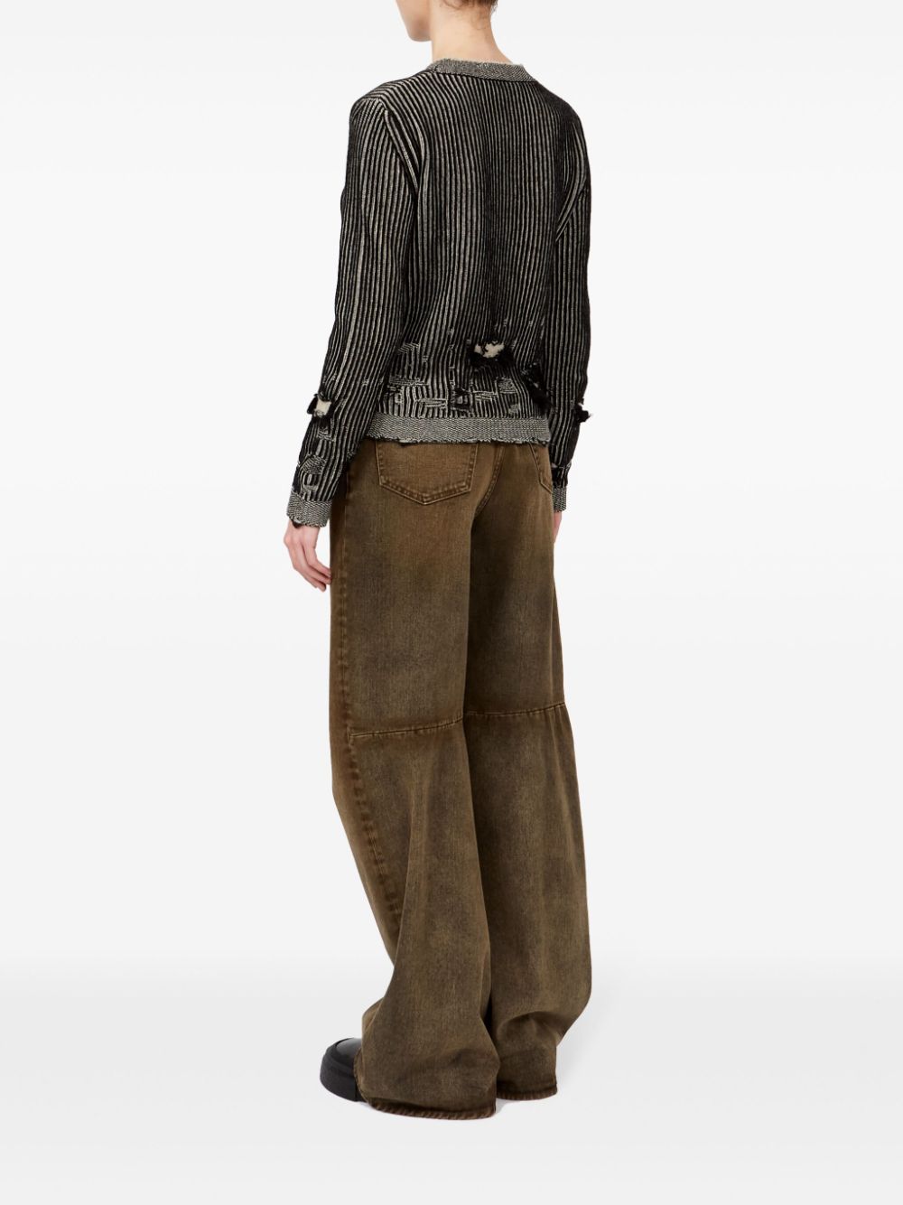 MM6 Maison Margiela distressed-effect knitted jumper Women