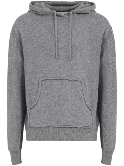 Maison Margiela pouch-pocket knitted drawstring hoodie Men