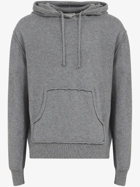 Maison Margiela pouch-pocket knitted drawstring hoodie
