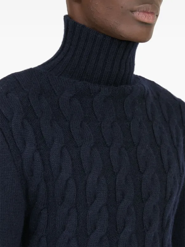 Maison Margiela high-neck virgin-wool Sweater | Blue | FARFETCH